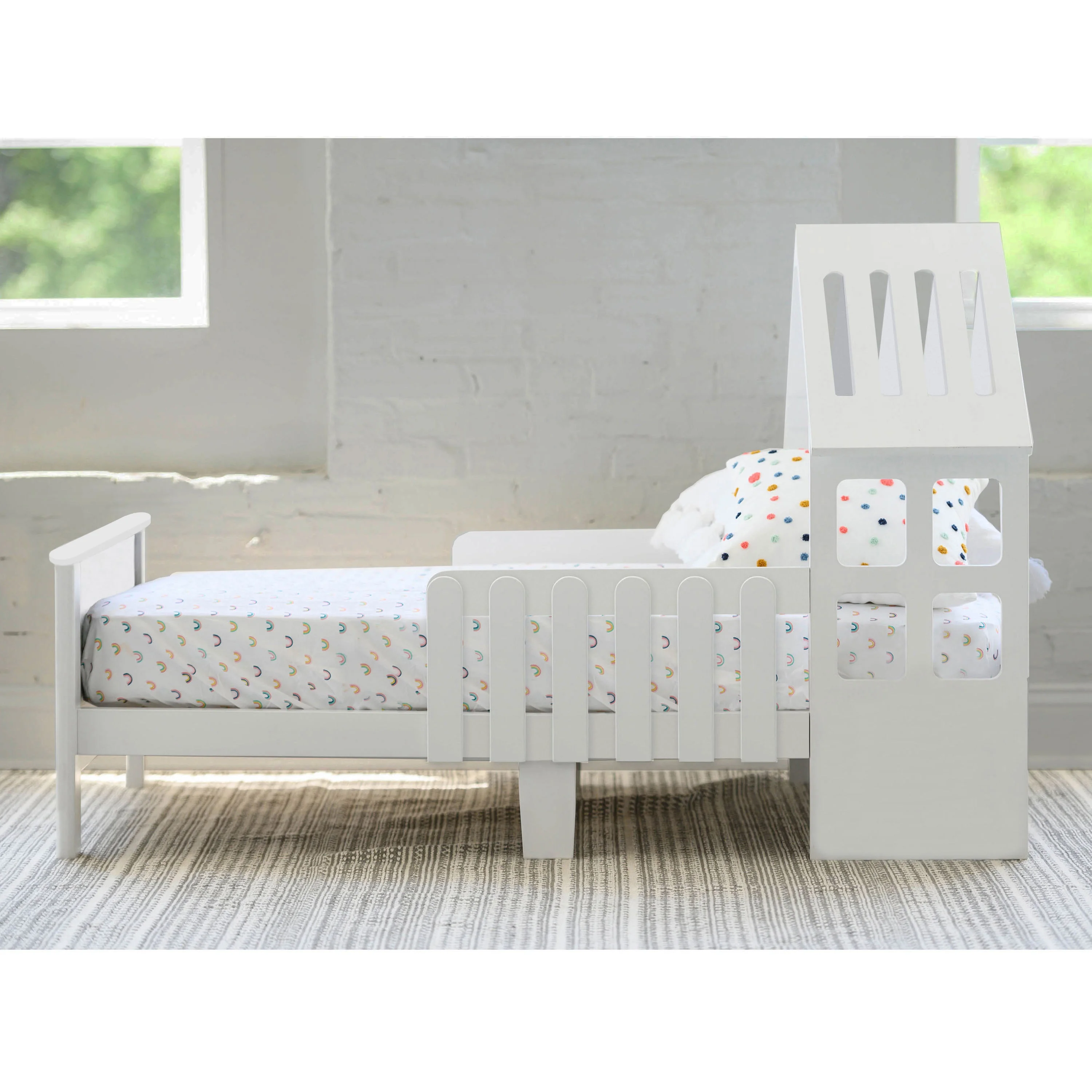 Little Partners Lil' House Toddler Bed - Soft White