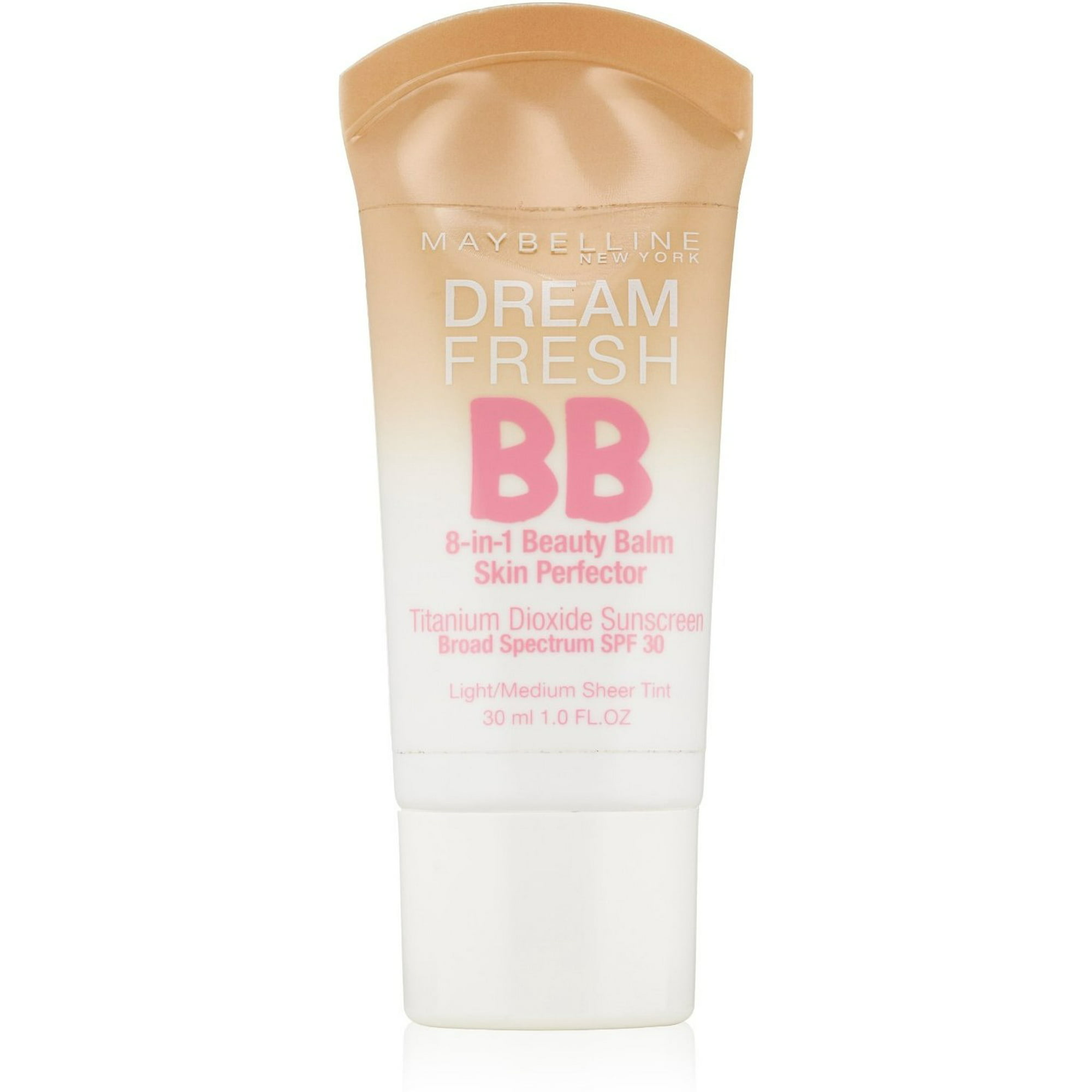 Maybelline Dream Fresh BB 8-in-1 Beauty Balm Skin Perfector SPF 30, Light/Medium, 1 oz (Pack of 3)