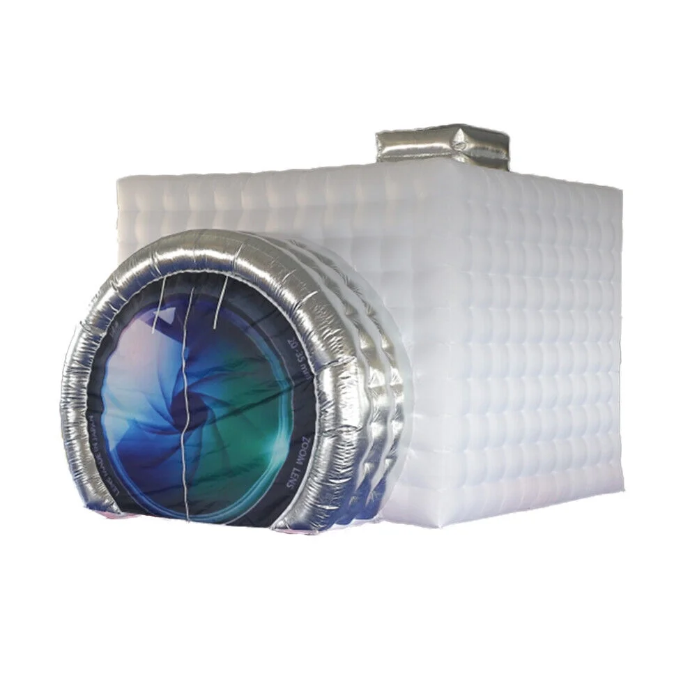 3.8X2.8x2.5m Inflatable Photo Booth Tent Camera Shape Wedding Tent with Blower 110V