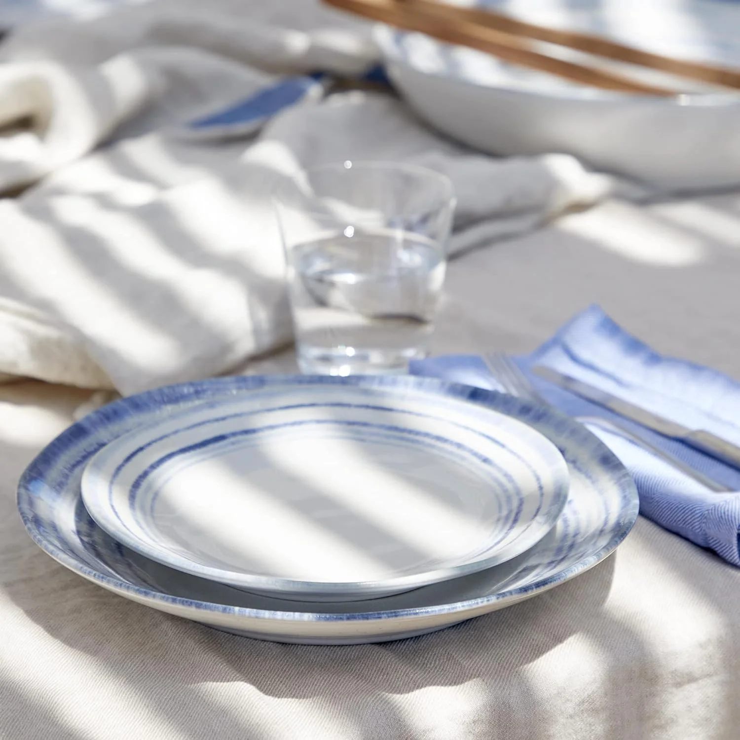 Ceramic Stoneware 11'' Dinner Plate - Nantucket Collection, White | Microwave & Dishwasher Safe Dinnerware | Food Safe Glazing | Restaurant Quality Tableware