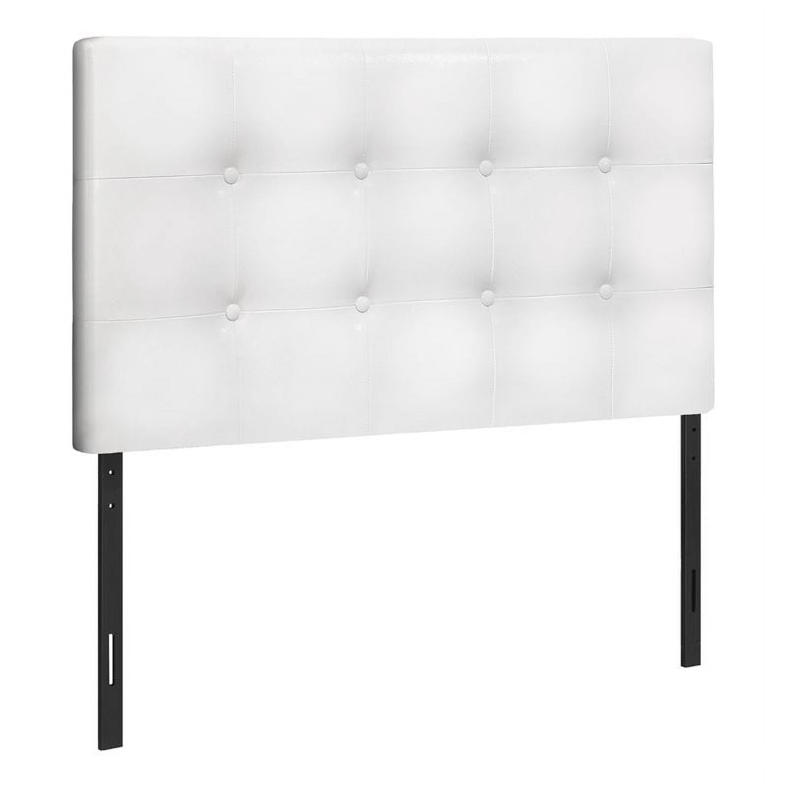 Bowery Hill Bed Headboard Twin Size Bedroom Upholstered Pu Leather Look White