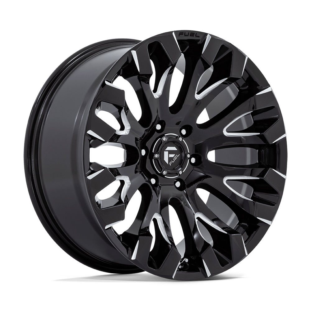 20x9 Fuel D828 Quake Gloss Black Milled Wheel 6x5.5 (1mm)