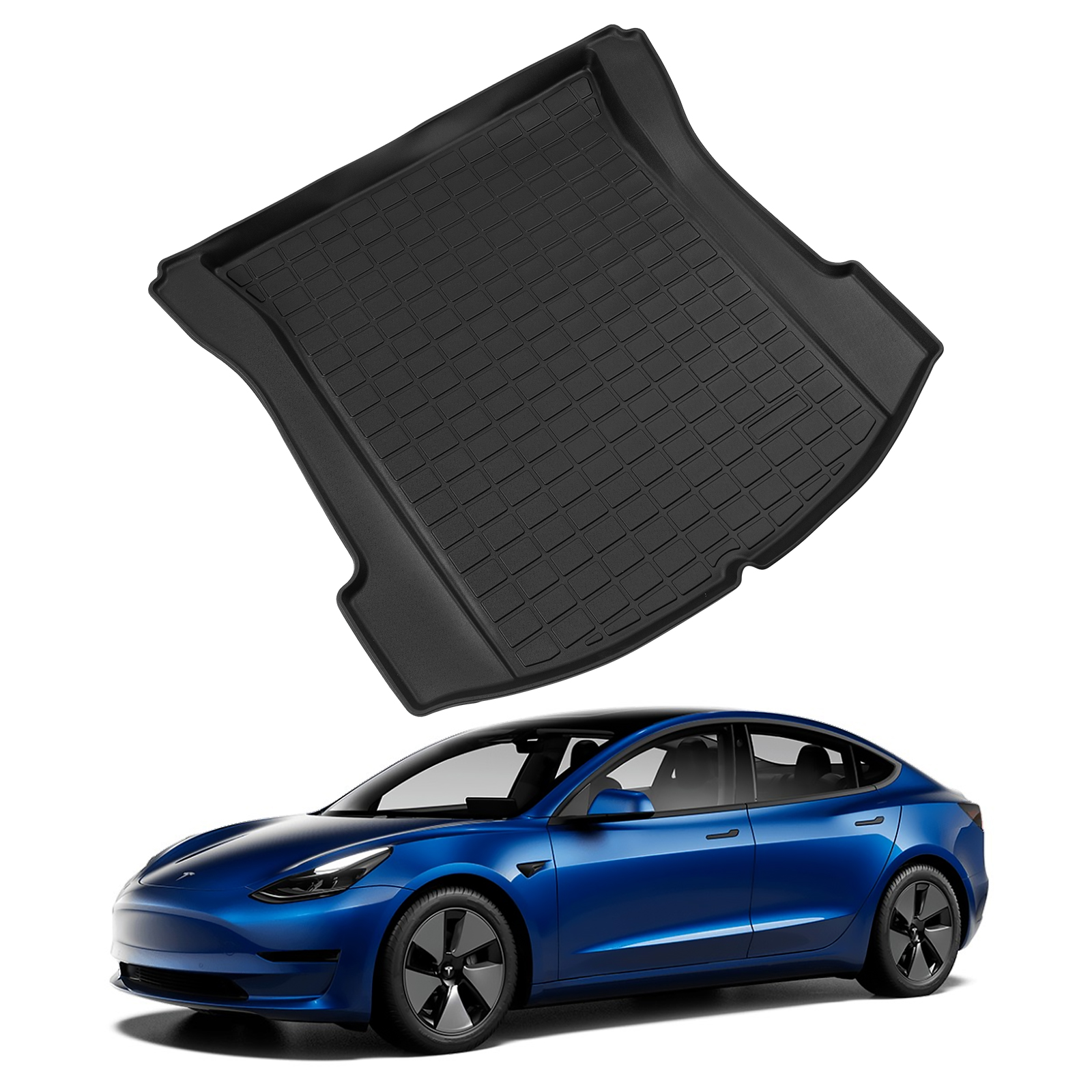 Fit 2017-2023 Tesla Model 3 Trunk Mat Cargo Liner All Weather Mat Tesla Model 3 Accessories