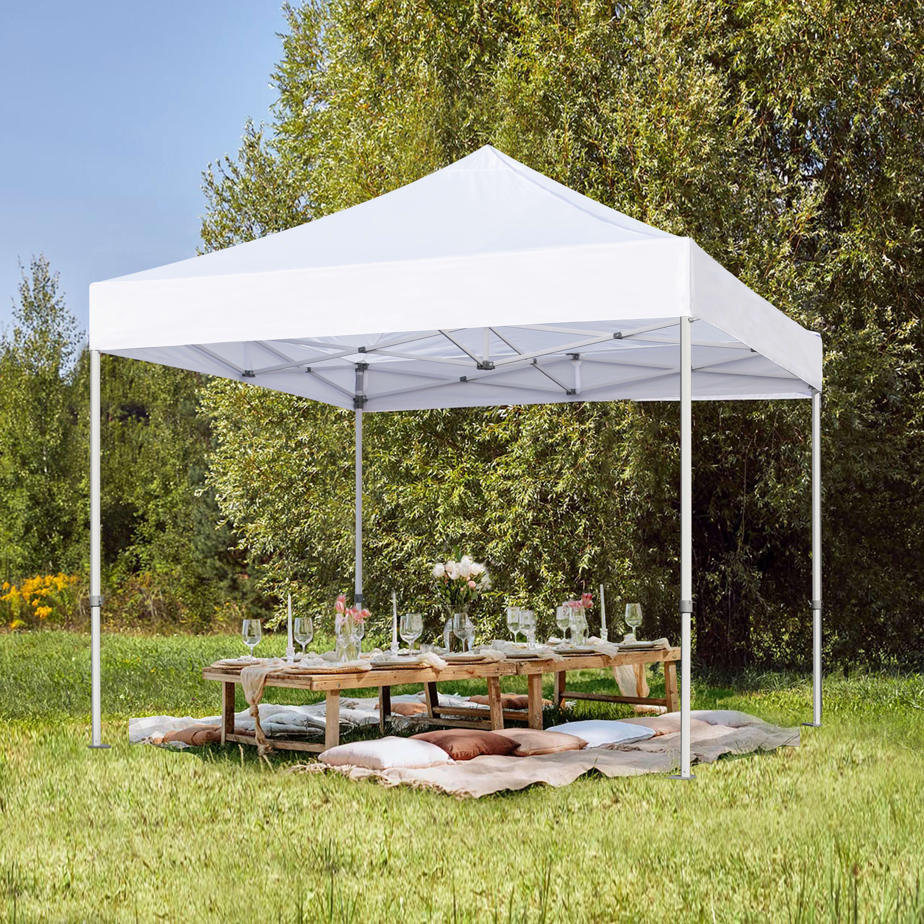 Keymaya 10x15 Pop Up Canopy Tent,Commercial Instant Shelter Canopies，Burgundy