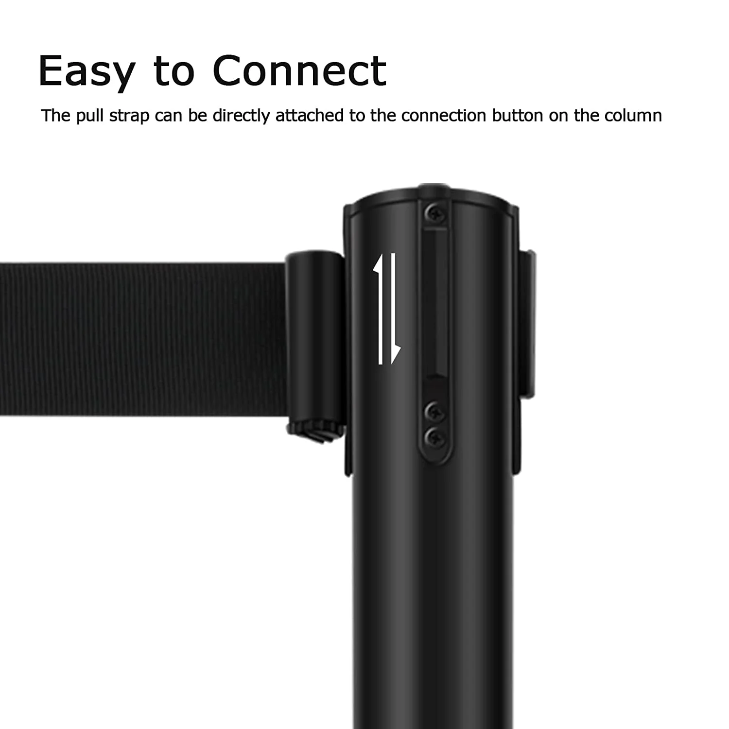 Crowd Control Barrier, 6ft Red Retractable Belt, Stainless Steel Column, Simple Connection, Can Effectively Control The Crowd Queuing Obstacles 6PCS