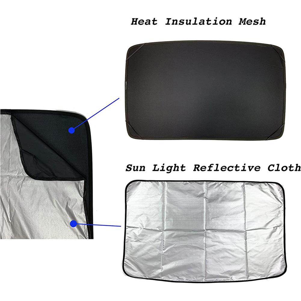 Tesla Model 3 Sunshade Sunroof Sunshade, UV Protected and Insulated Roof Sunshade Cover Tesla Model 3 2021 2022 Black