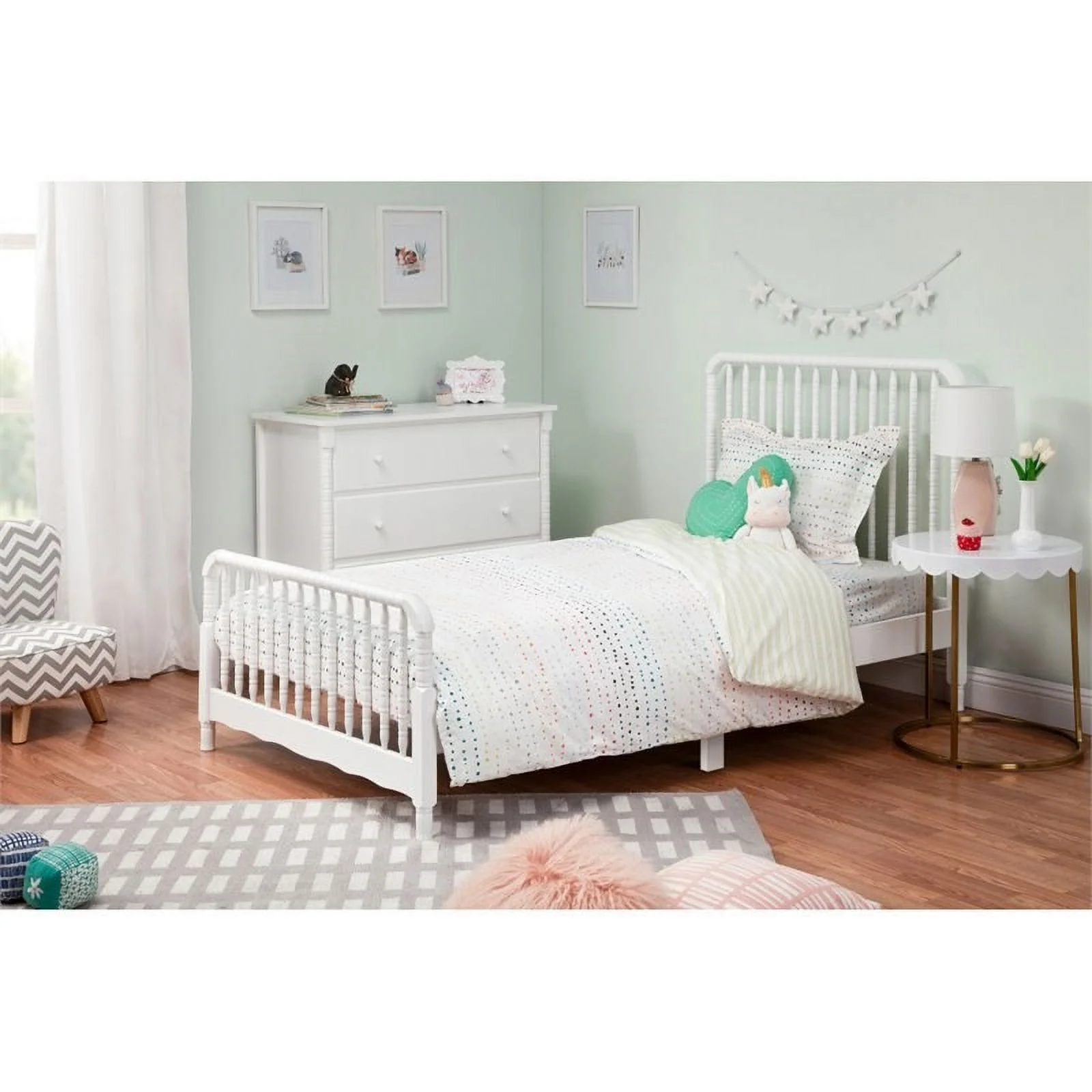 Rosebery Kids Contemporary Twin Bed in White
