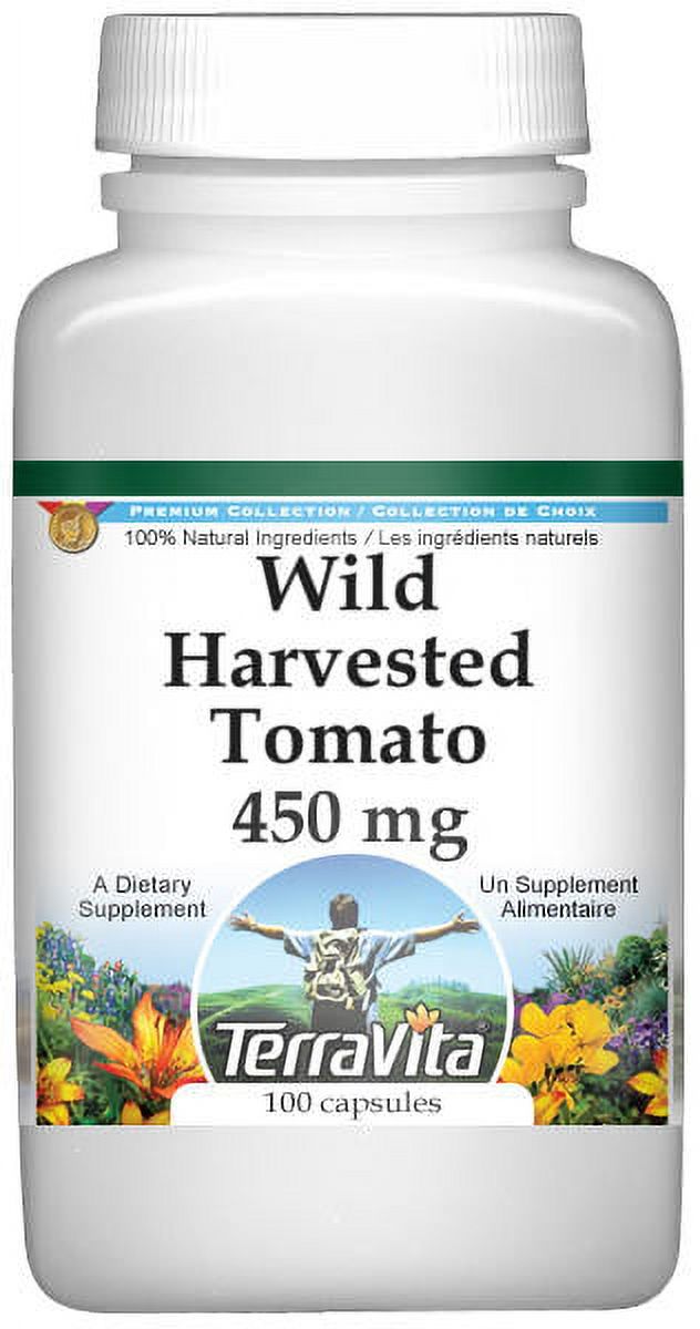 TerraVita Wild Harvested Tomato - 450 mg, (100 Capsules, 2-Pack, Zin: 521535)