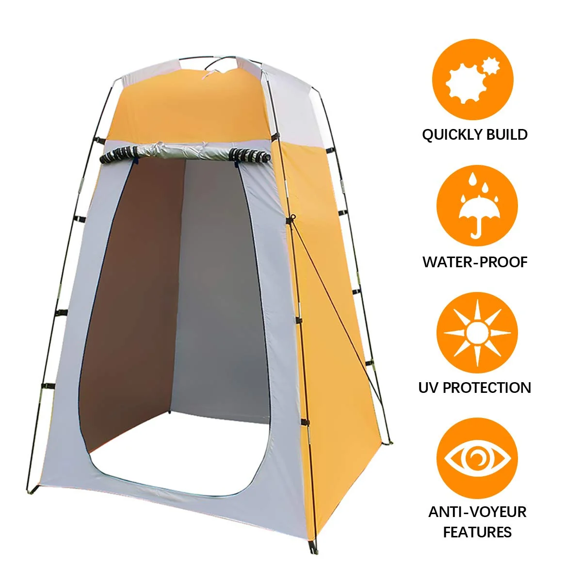 Portable Pop-up Tent - Waterproof Shower Tent, Outdoor Shower, Bath, Changing, Fitting Room Tent Shelter for Camping, Beach, Privacy Toilet