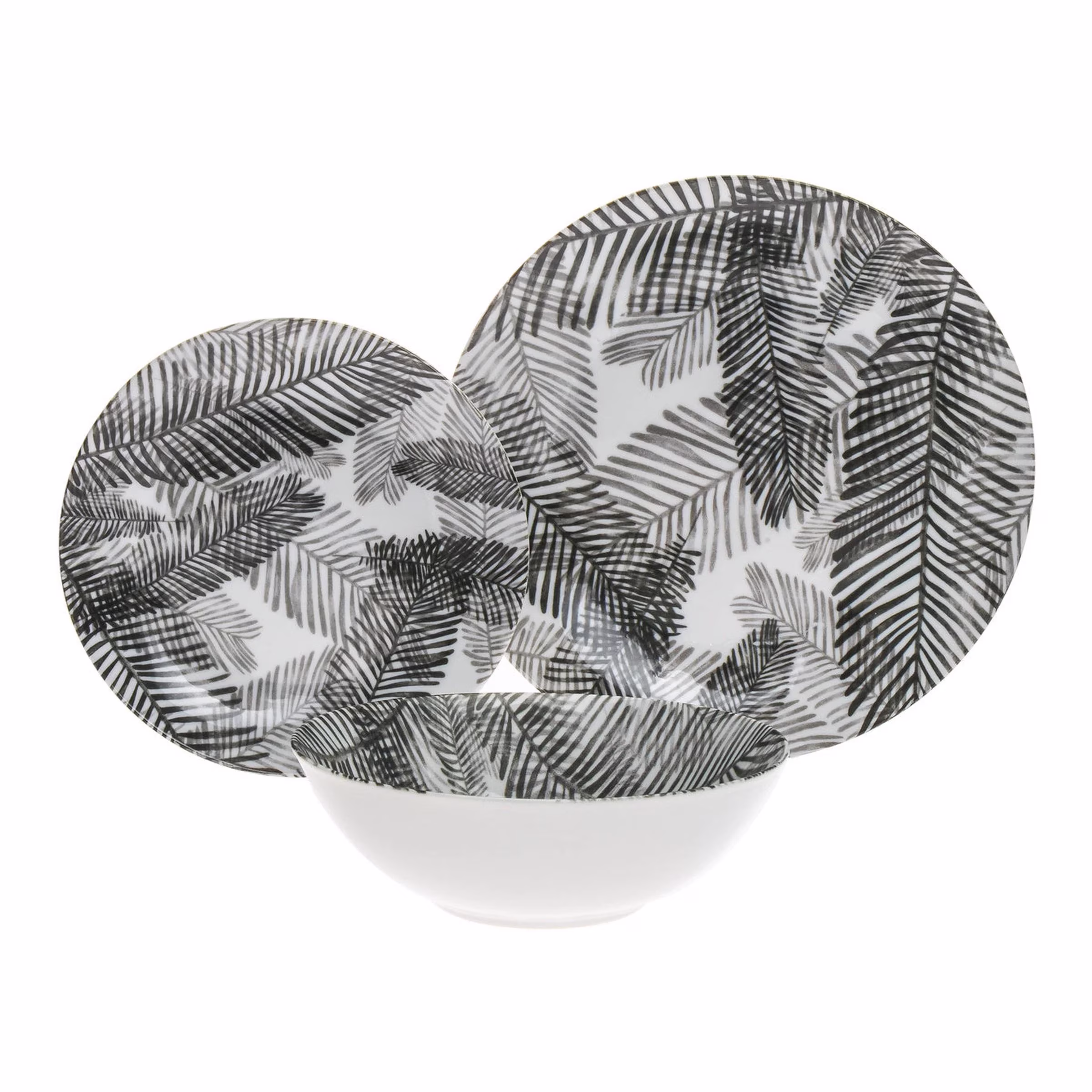 Felice Porcelain 12 Piece Dinnerware Set, Service For 4