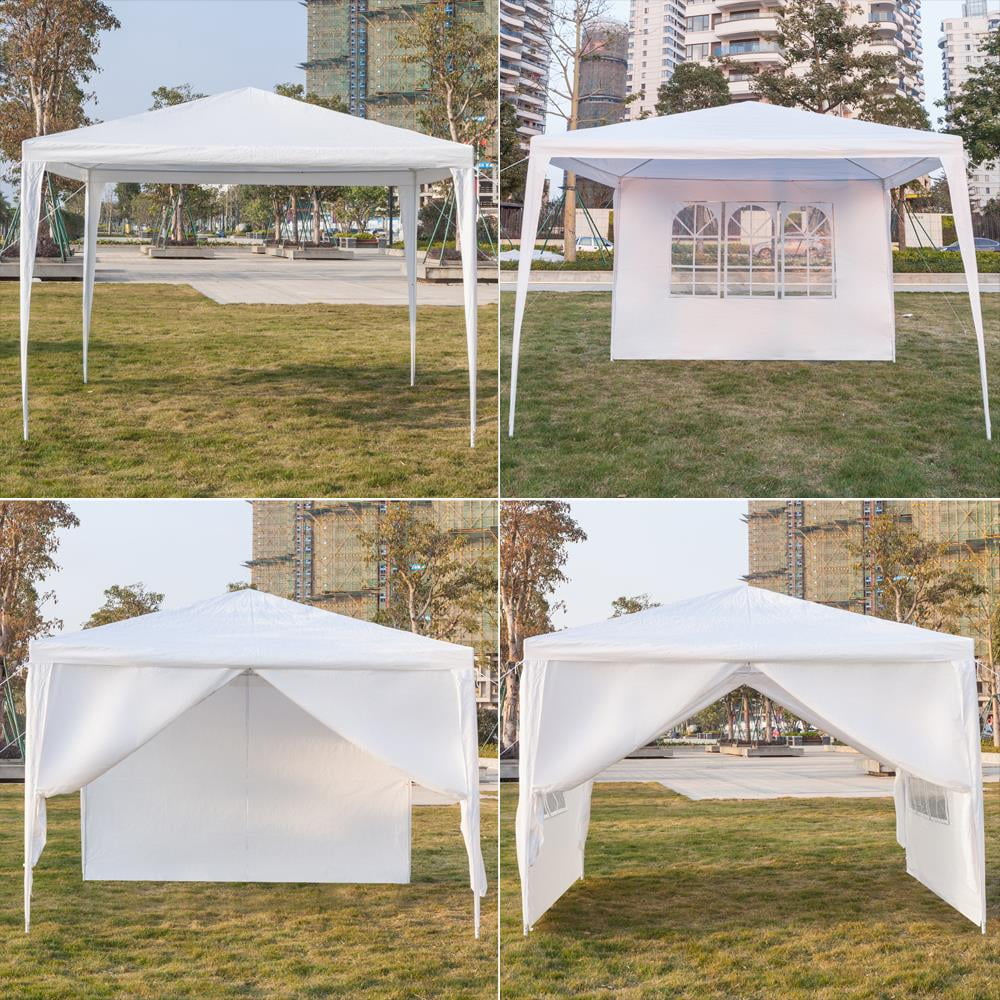 Zimtown 10'x10' Wedding Party Canopy Tent 4 Removable Sidewalls with Windows