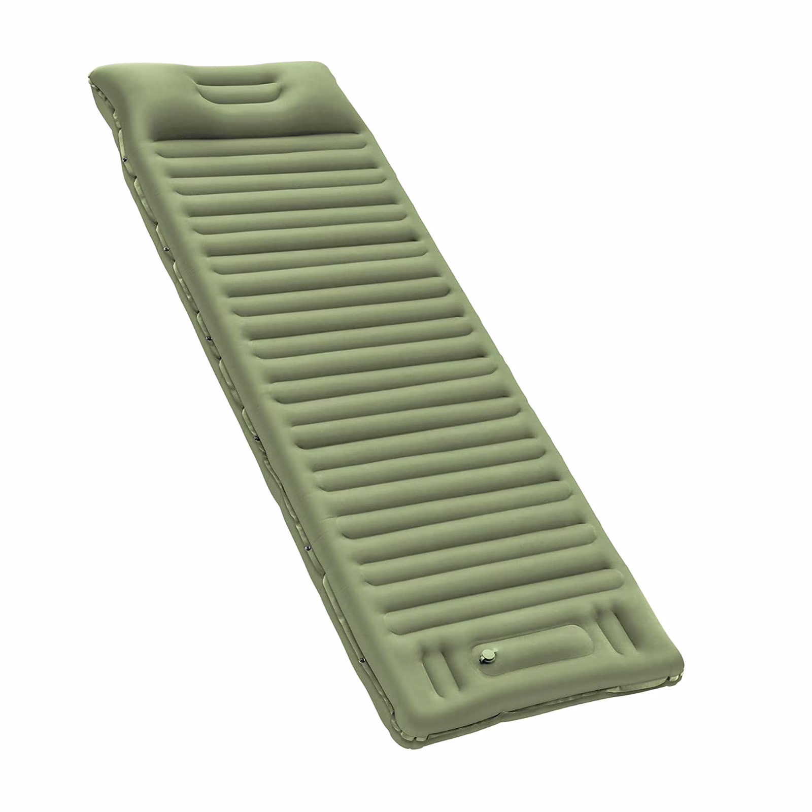 Camping Sleeping Pad with Pillow Camping Mat Built in Pump Thicken Portable Camping Mattress Inflatable Sleeping Mat for Balcony Backpacking green