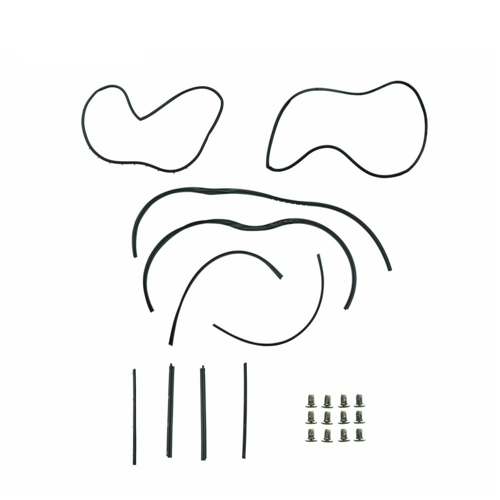 10-pc Full Weatherstrip Rubber Seals Kit Set For CJ7 Scrambler Wrangler Fits select: 1980-1986 JEEP JEEP CJ7, 1979 AMERICAN MOTORS JEEP CJ7