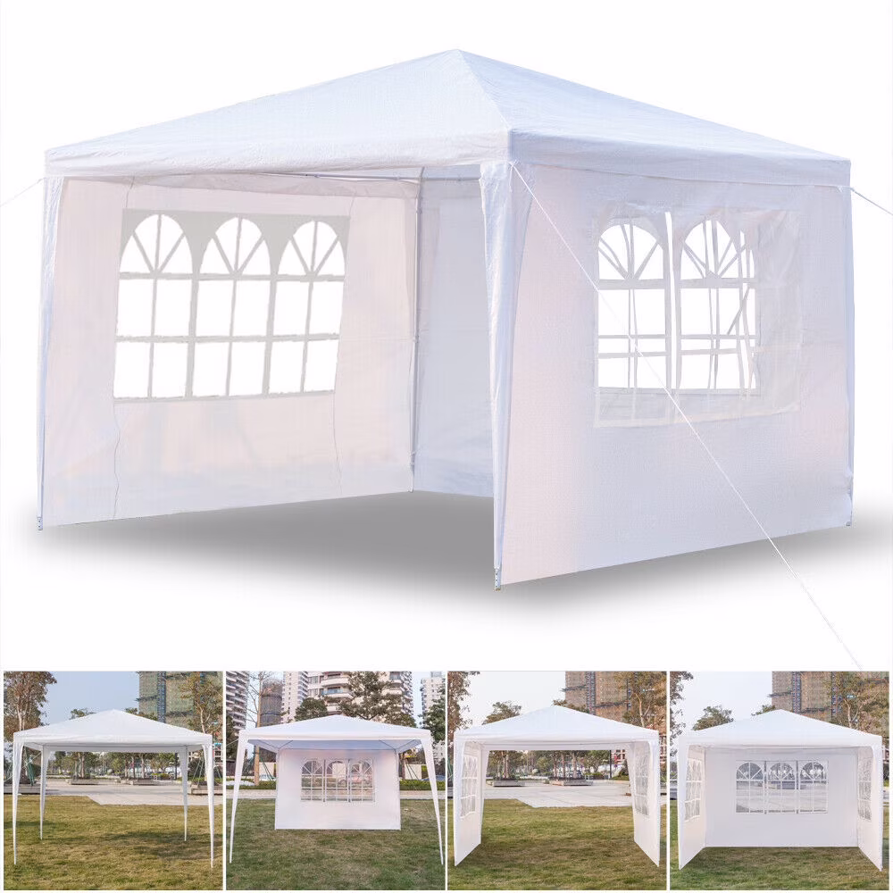 2021 NEW 10'x10'  Canopy Outdoor Patio Wedding Party Tent Waterproof Tent with Spiral Tubes