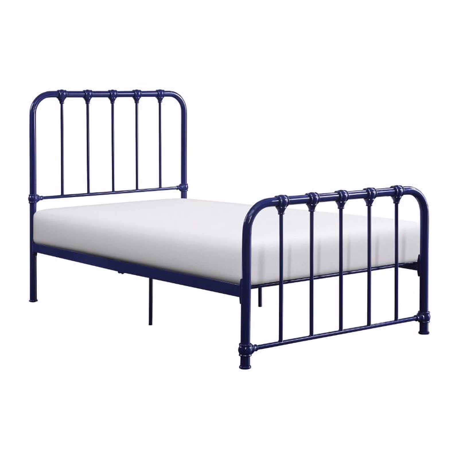 Lexicon Bethany Twin Metal Platform Bed in Navy Blue
