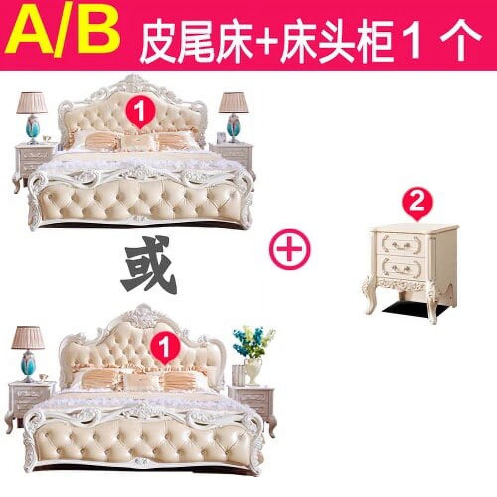 Queen Luxury Bedroom Bed Aesthetic Organizer Modern Salon Twin Bed Wood Genuine Leather Letto Matrimoniale Home Furniture