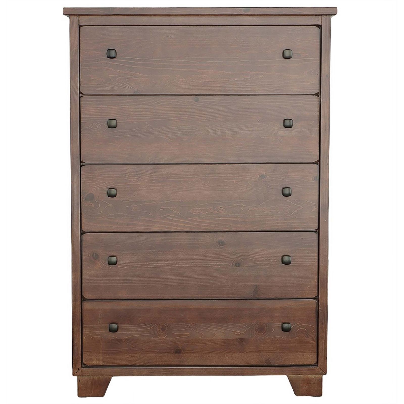 Progressive Furniture Diego Wood Drawer Chest in Espresso Pine Brown