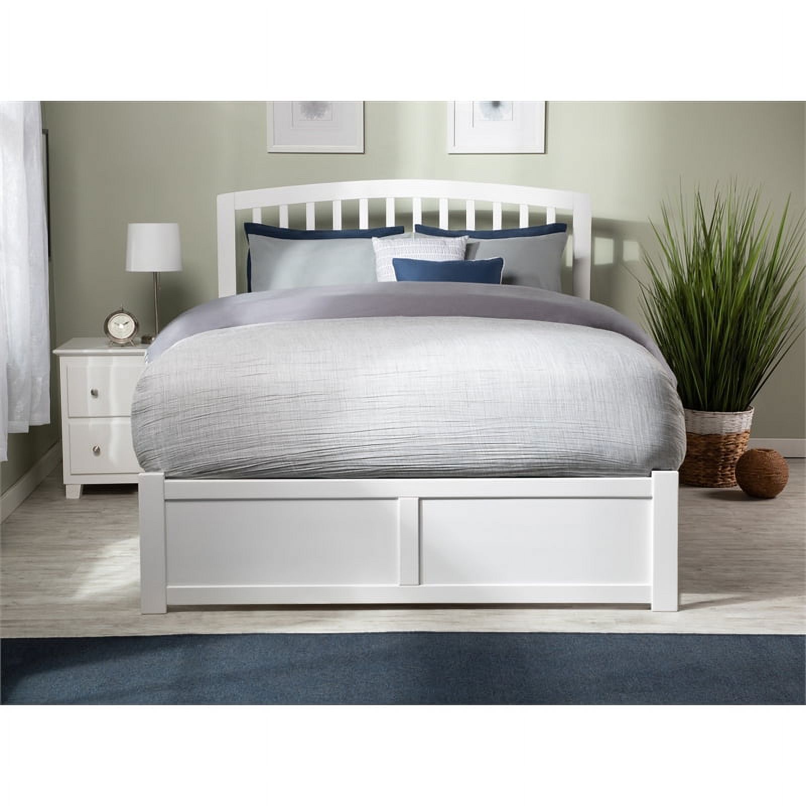 Leo & Lacey Transitional Solid Wood Urban Queen Storage Platform Bed in White