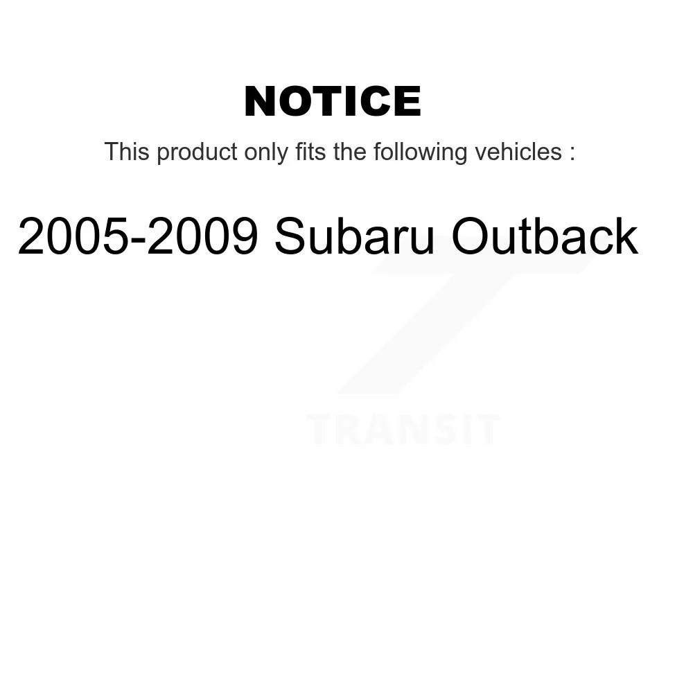 Transit Auto - Rear Complete Shock Assembly And TQ Link Kit For 2005-2009 Subaru Outback KSS-105277