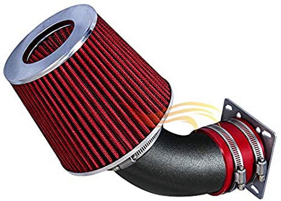 RW SERIES - MATTE BLACK PIPE RED - SHORT RAM INTAKE Compatible For 98-01 Compatible Ford RANGER/MAZDA B2500 3.0L