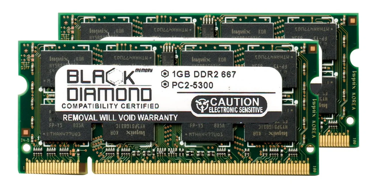 2GB 2X1GB RAM Memory for HP Pavilion Notebooks dv9000 Black Diamond Memory Module DDR2 SO-DIMM 200pin PC2-5300 667MHz Upgrade