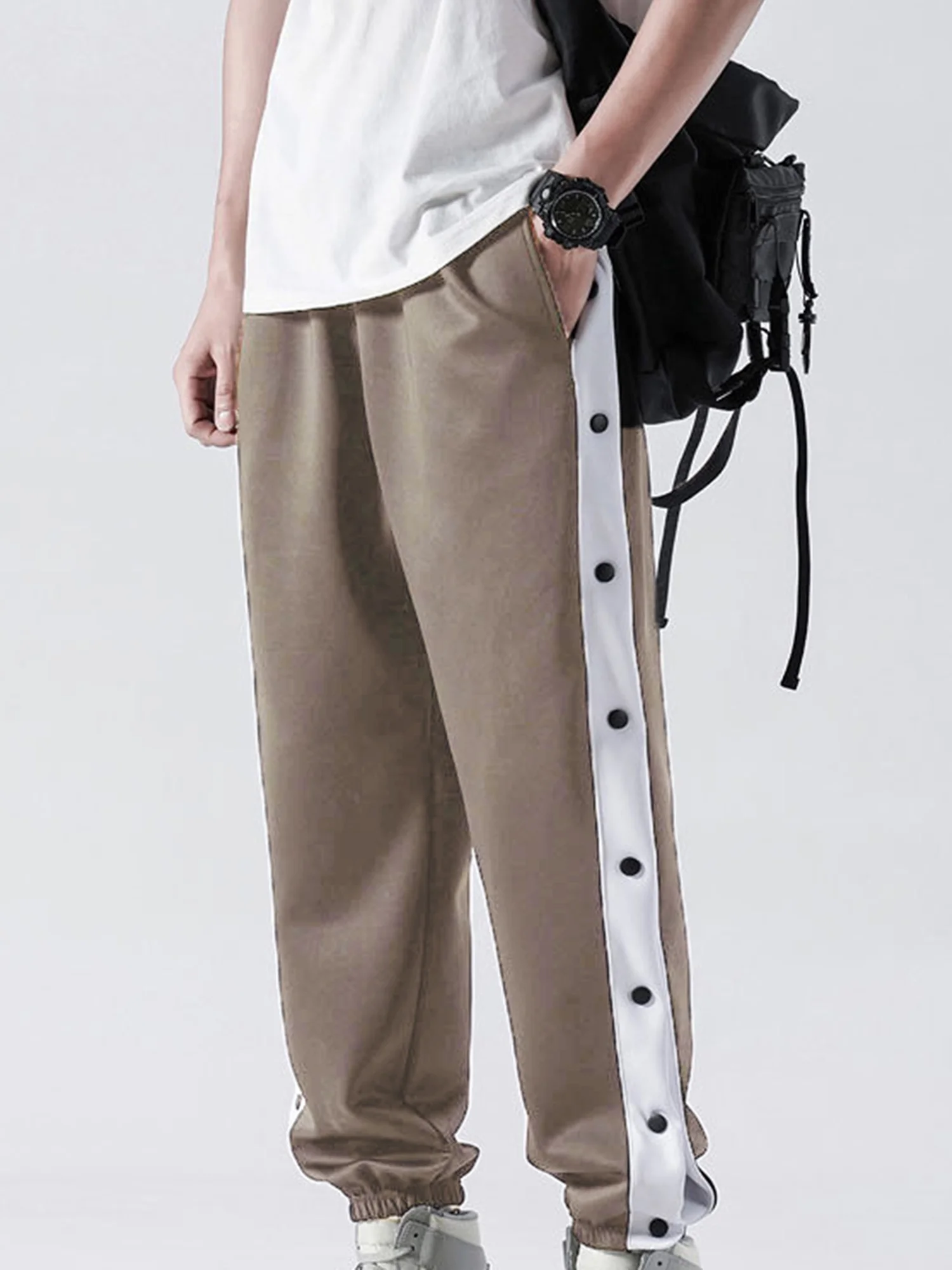 Men Tear Away Pants Casual Quick Dry Loose Fit Basketball Pants