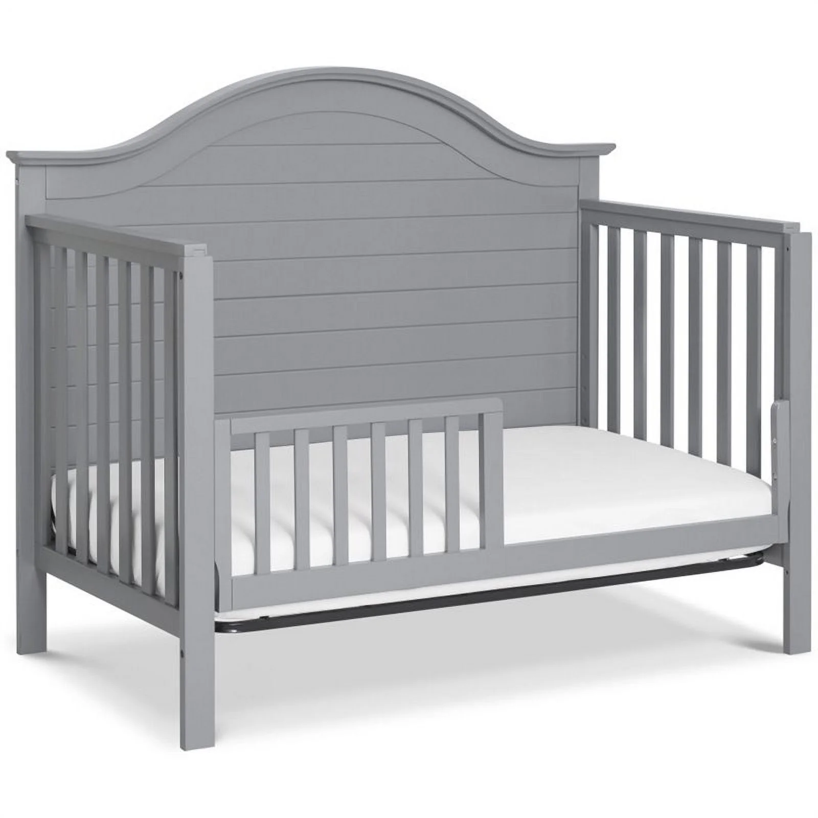 4-in-1 Convertible Crib and Dresser with Removable Changing Tray Set in Gray