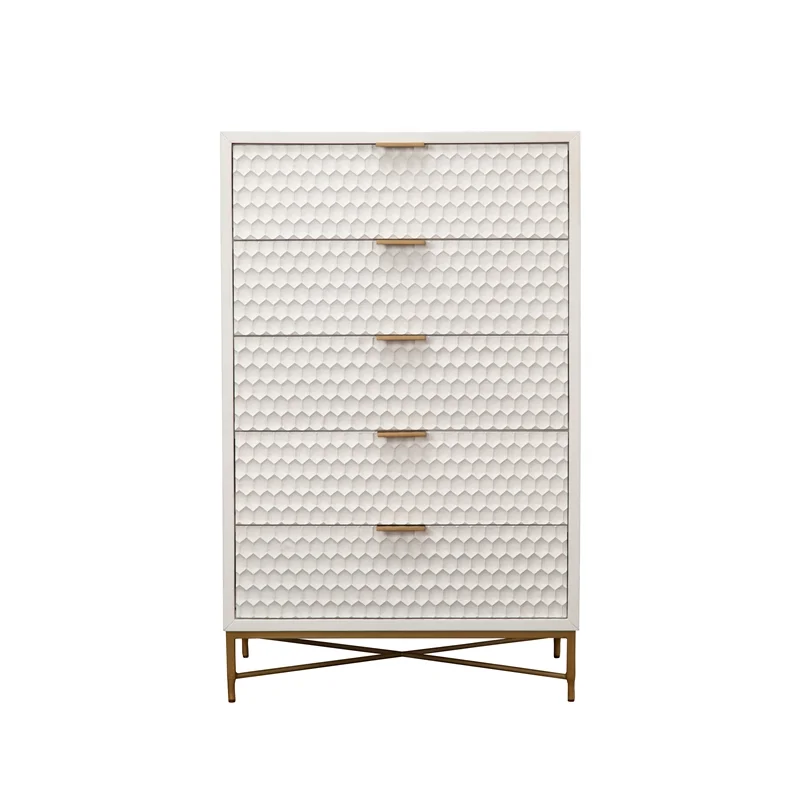 Home Square 4 Piece Set with Nightstand Standard King Wood Headboard and Chest