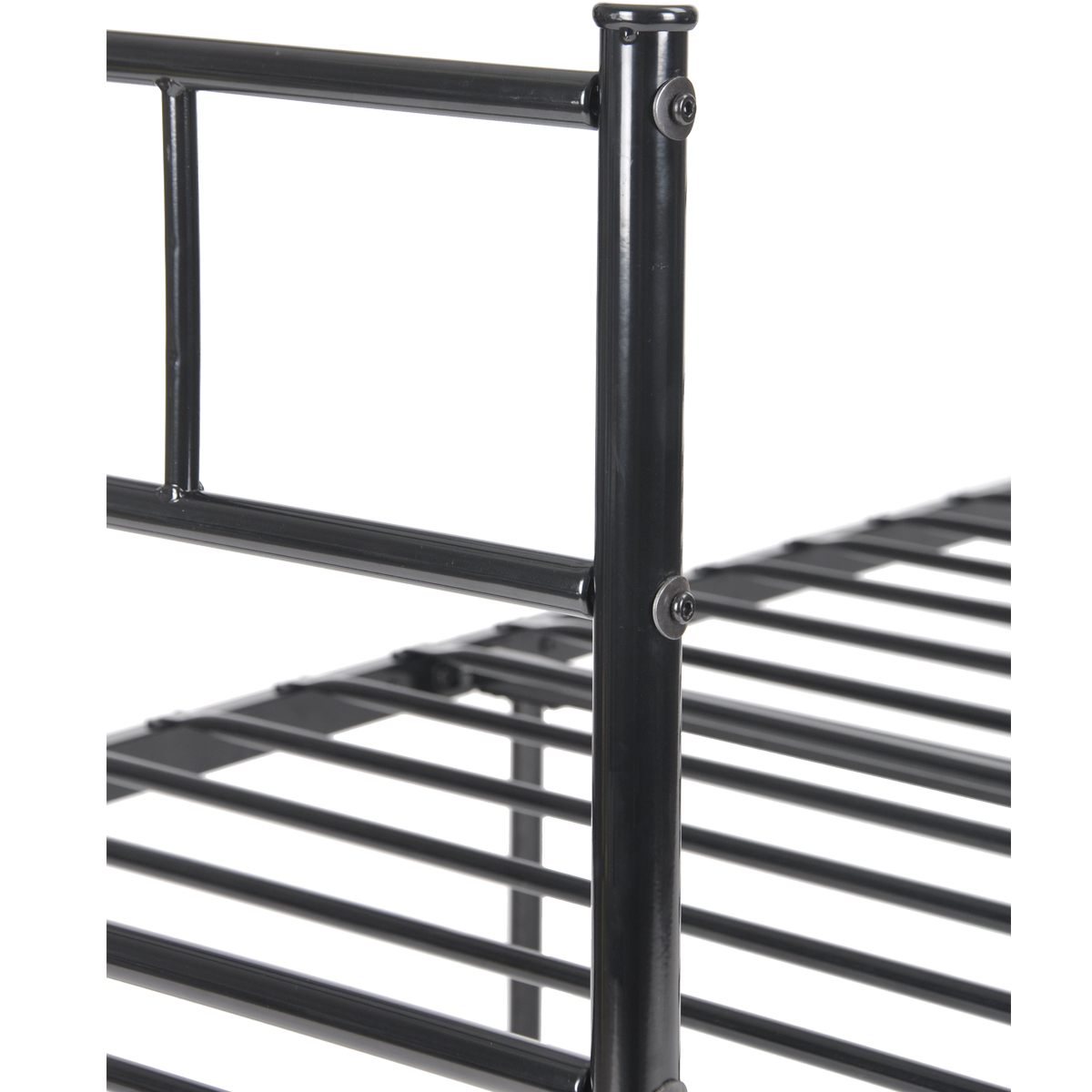 Teledu Metal Single Bed/Metal Platform Bed Frame/Foundation (Black)