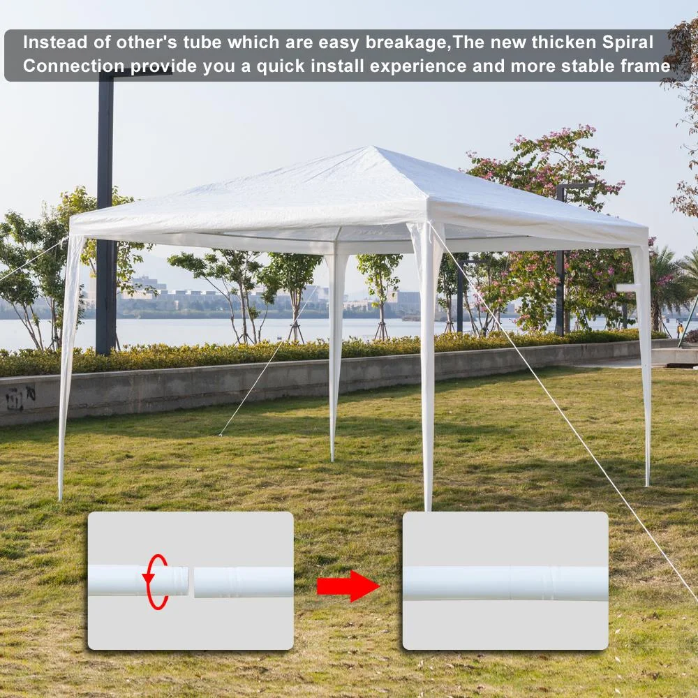 Ktaxon 10'x10' Canopy Wedding Party Tent with 3 Removable Sidewalls White