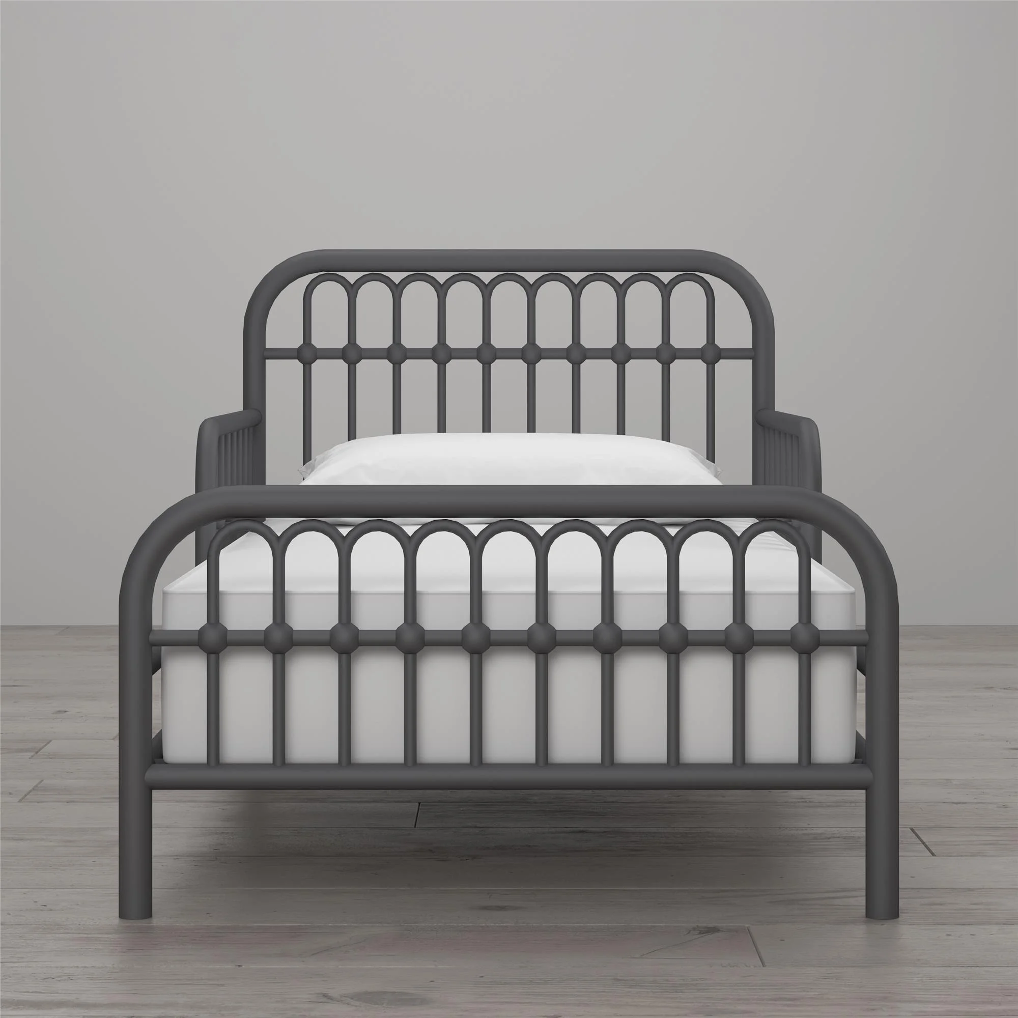 Little Seeds Monarch Hill Ivy Metal Toddler Bed, Graphite Gray