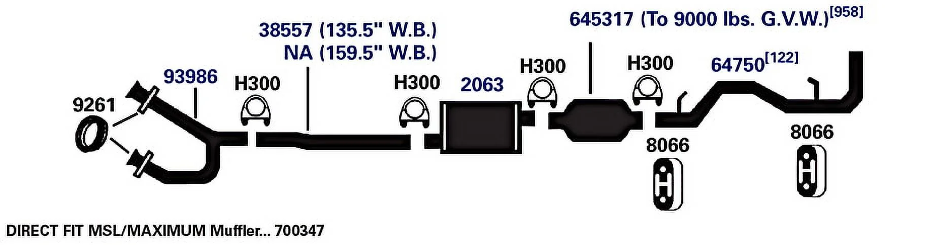 AP 93986 Exhaust Pipe Fits select: 1988-1995 CHEVROLET GMT-400, 1989-1995 GMC SIERRA