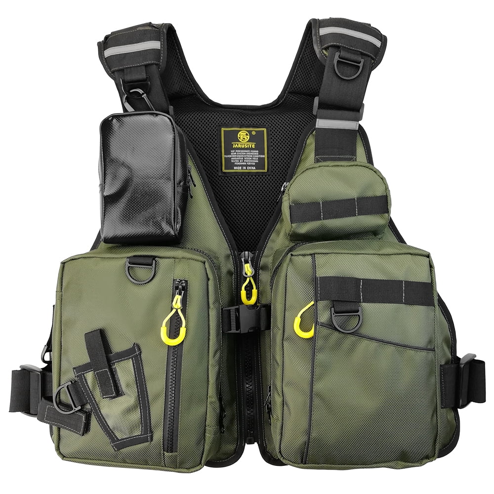 JARUSITE Fishing Multiple Pockets Floatation Vest Adults