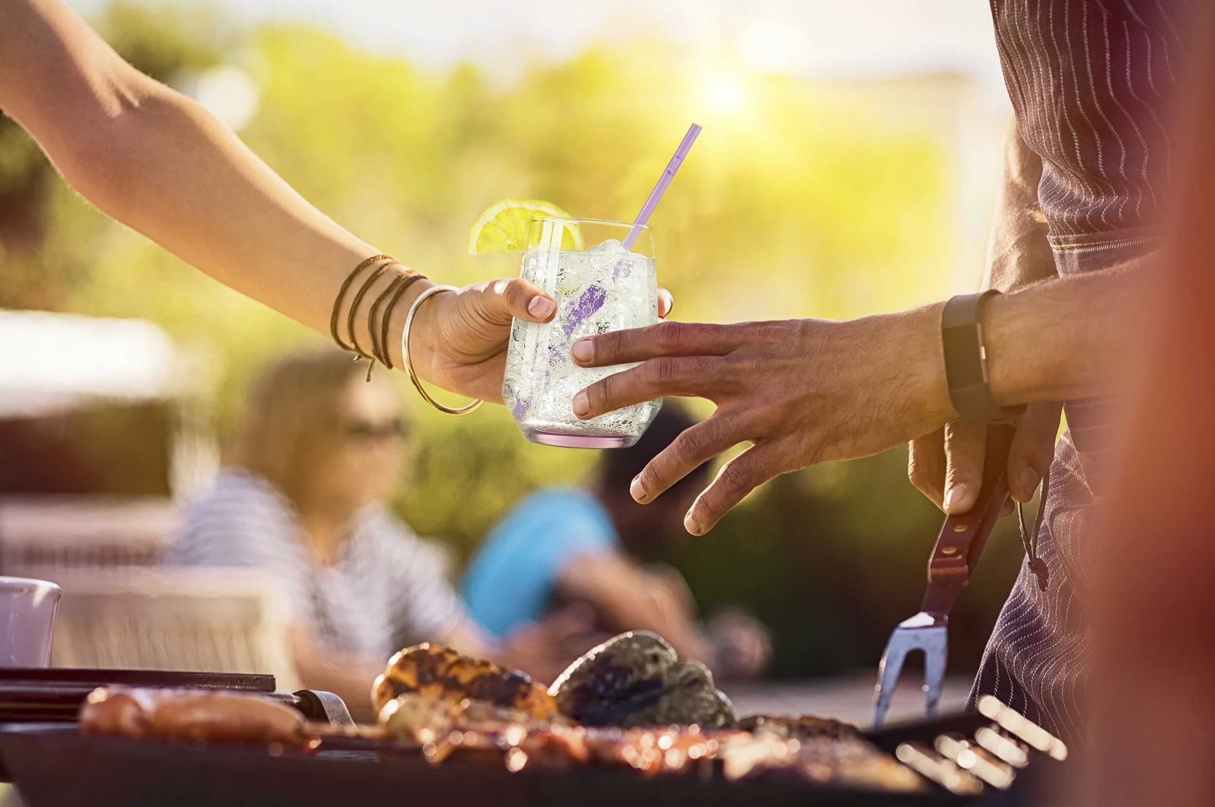 Burns Glass Italian Style Lavender Beverage Glasses 13 oz Actual Purple Glass Heavy Base  (Set of 4)