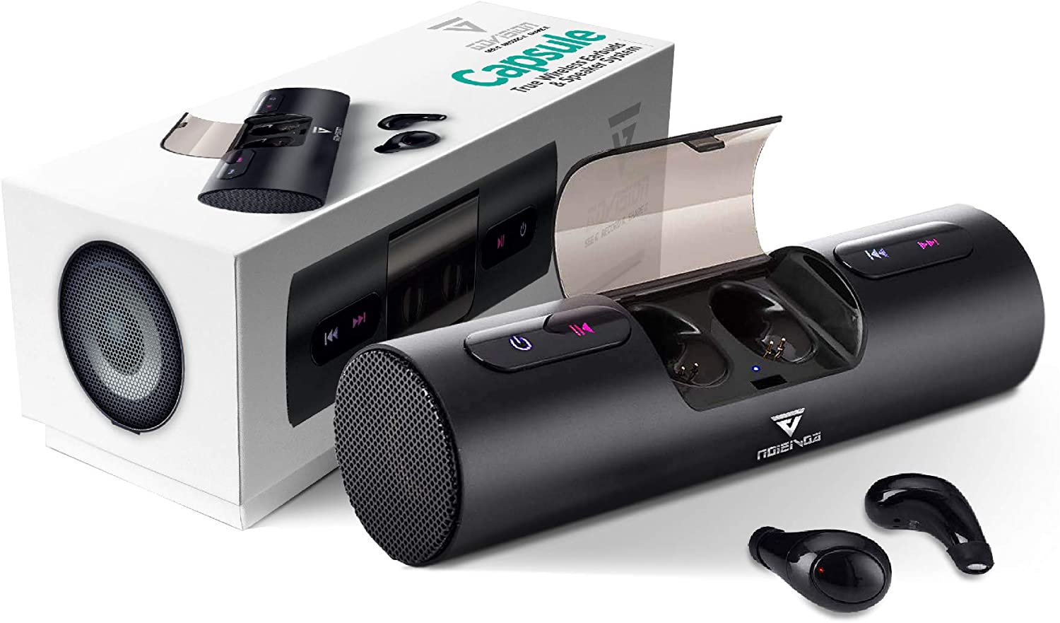 Govision Wireless Earbuds Bluetooth Speaker with Best IPX5 Waterproof 2000mAh Charging Case for Home Portable Sports.