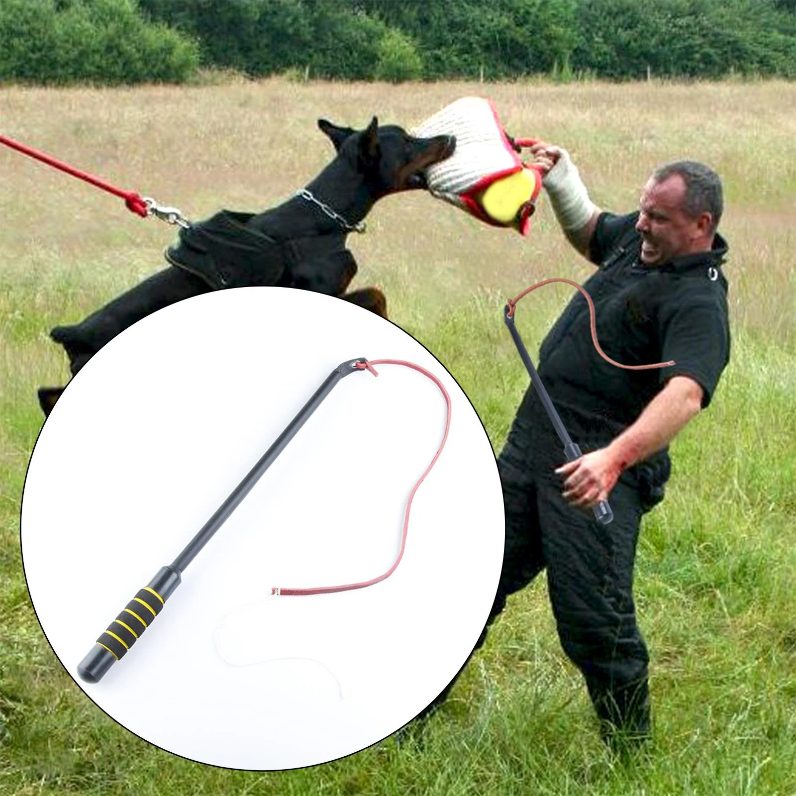 Leather Dog Training Equipment Protective Gear Pets Entertainment Stick