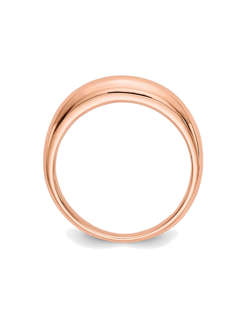 Ladies 14K Rose Pink Gold 3mm Polished Wedding Band Ring