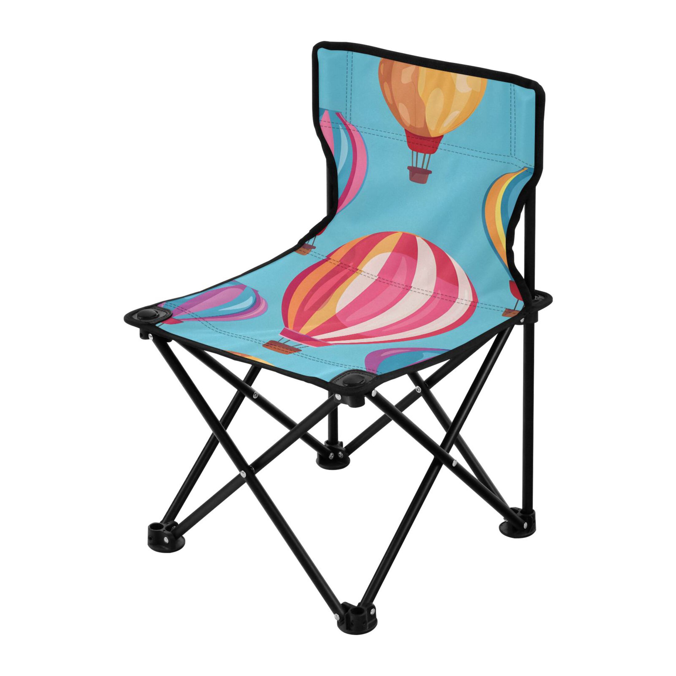 Hot Air Balloon Portable Camping Chair Outdoor Folding Beach Chair Fishing Chair Lawn Chair with Carry Bag Support to 220LBS