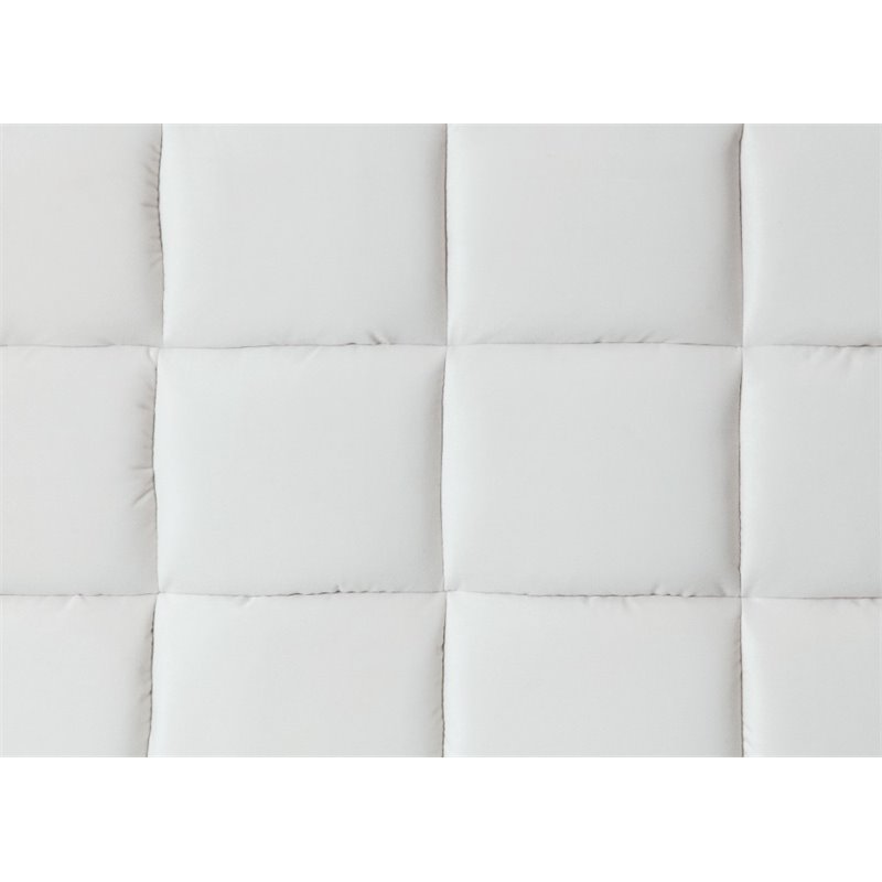 Bowery Hill Transitional Fabric Upholstered Twin Headboard in Ivory