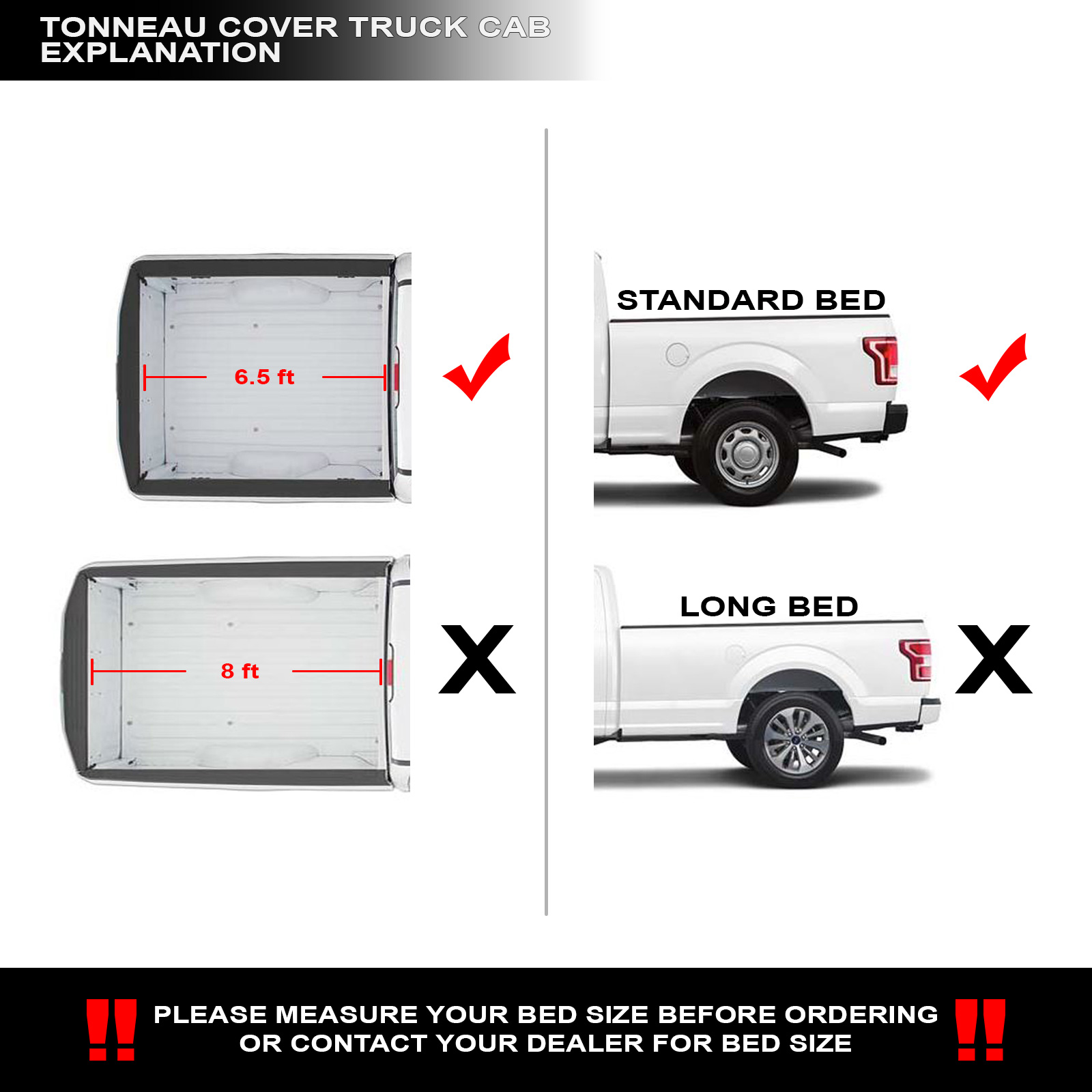 Stehlen 733469491088 Hidden Snap Tonneau Cover with Truck Bed LED Lights For 1999-2006 Chevy Silverado GMC Sierra / 2007 Classic Stepside 6.5 Feet ( 78