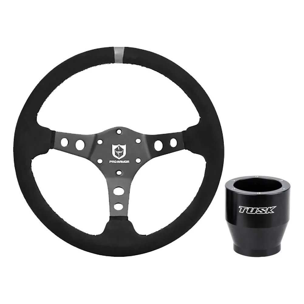 Tusk Steering Wheel Hub with Pro Armor Steering Wheel Top Marker Suede Steering Wheel For Polaris RZR XP 900 2011-2014