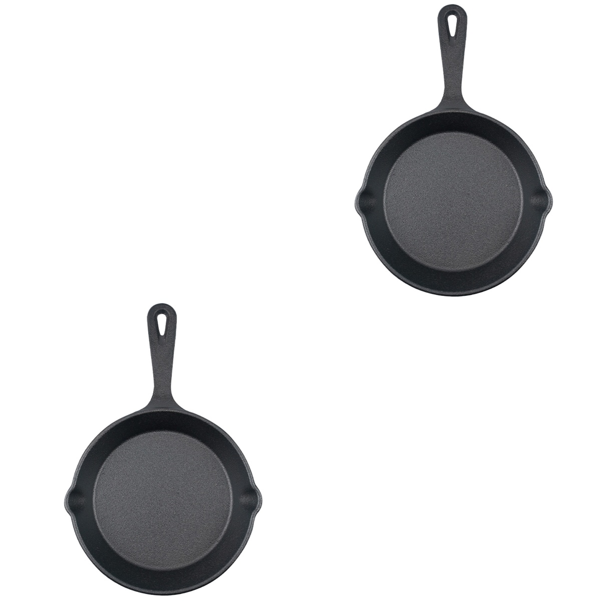 HOMEMAXS 2pcs Mini Cast Iron Skillet Small Frying Pan Non-stick Frying Pan Egg Frying Pan Kitchen Accessory