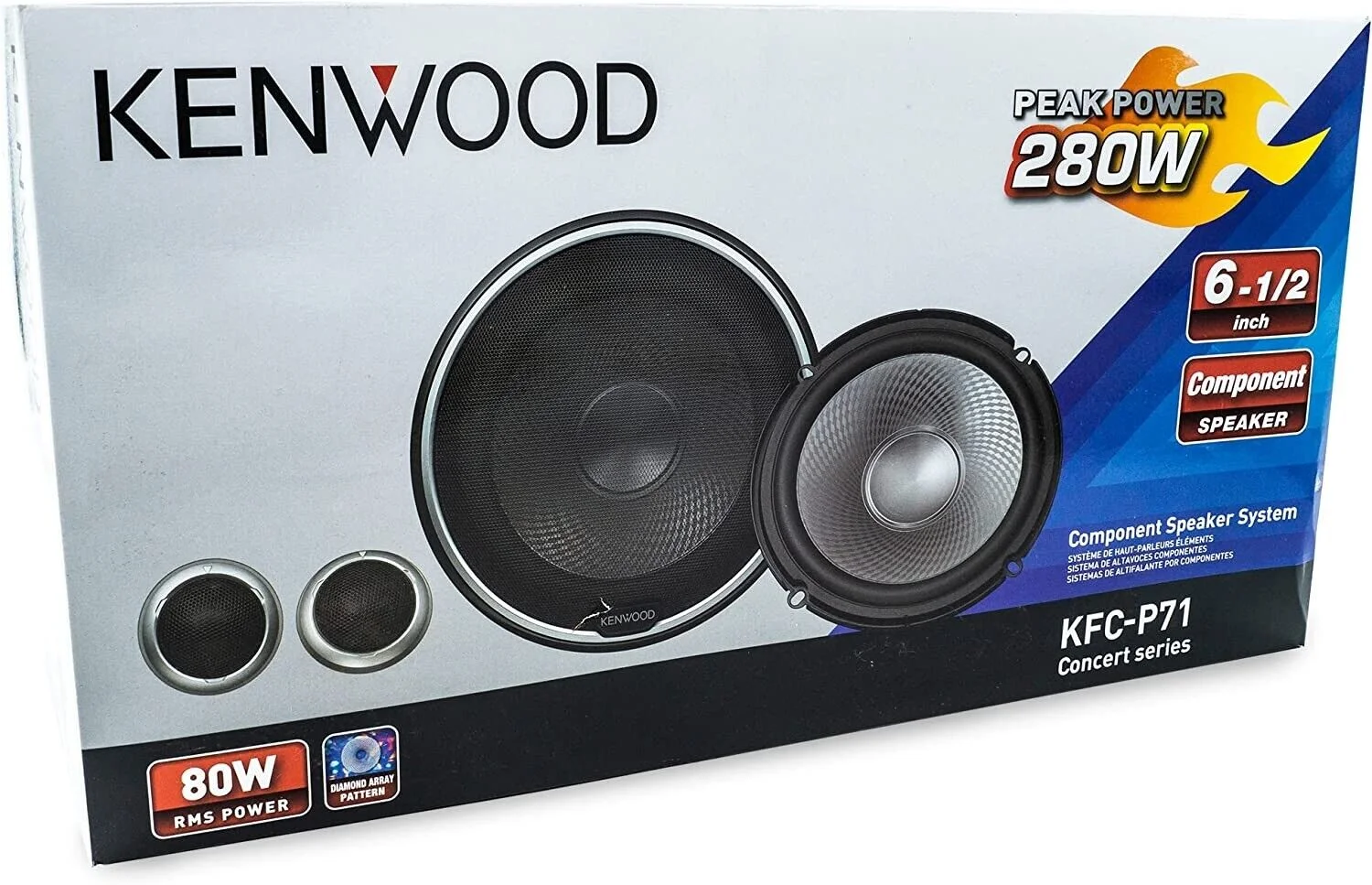 Kenwood KFC-P71 Concert Series 280 Watts 6-1/2