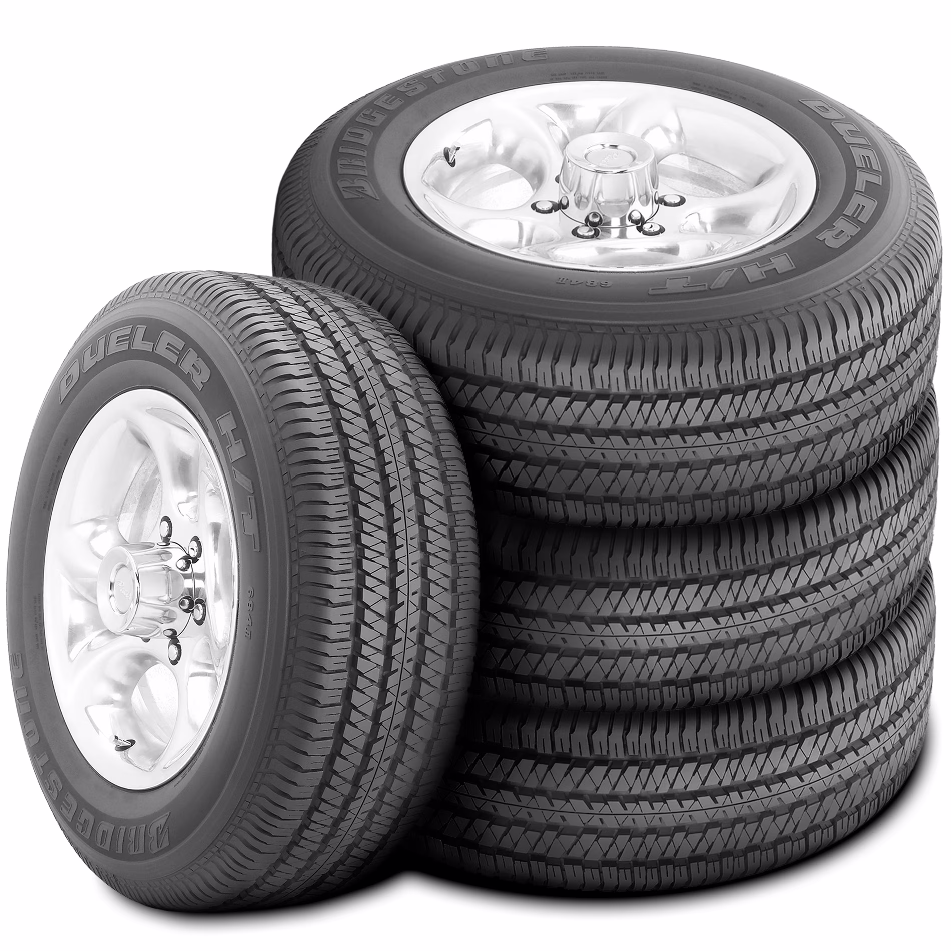 Set of 4 (FOUR) Bridgestone Dueler H/T 684 II 255/70R18 112T A/S All Season Tires Fits: 2013 Jeep Wrangler Unlimited Sahara, 2007-09 Jeep Wrangler Unlimited Sahara