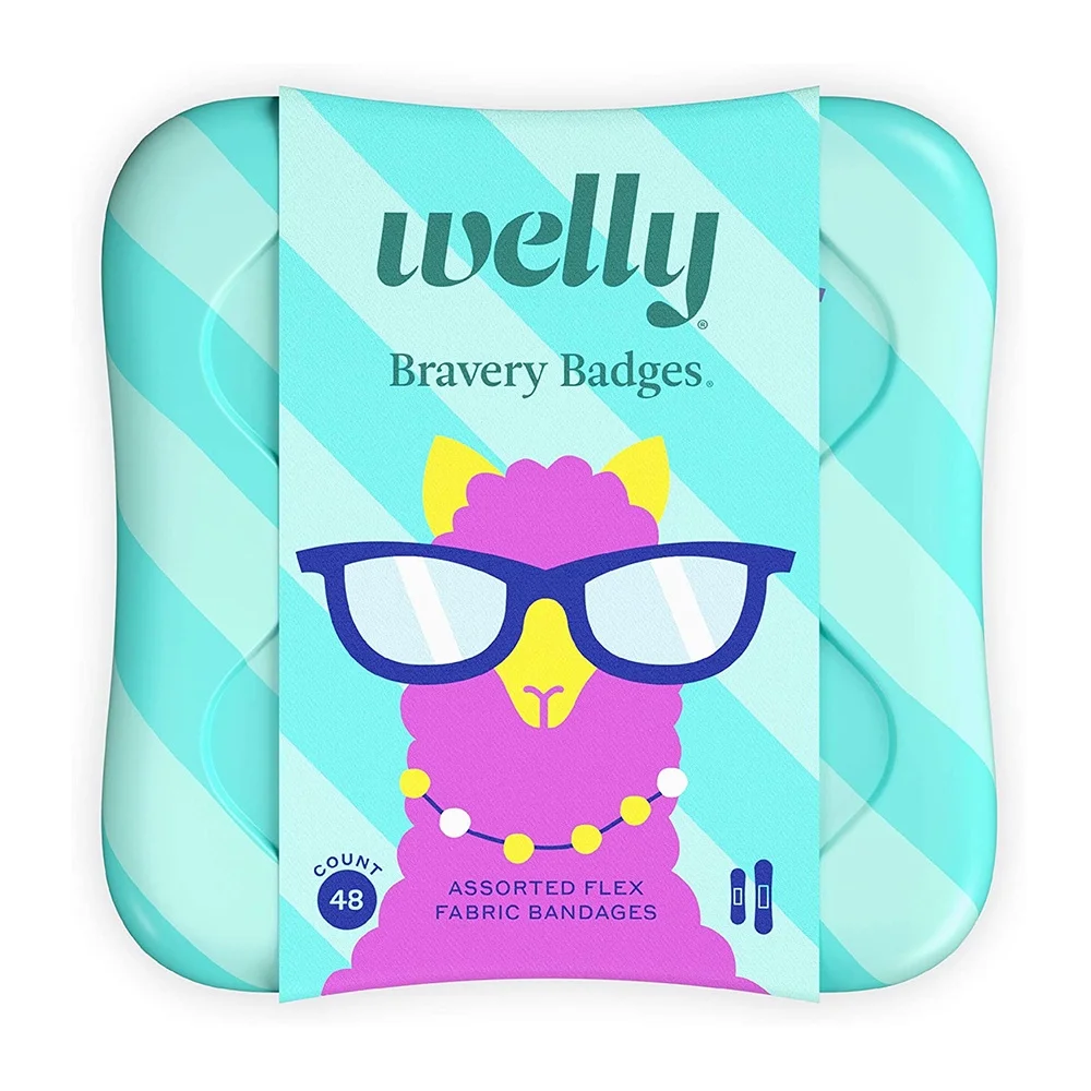 Welly Bravery Badges Assorted Kids Peculiar Pets Fabric Bandages, 48 Ea, 6 Pack