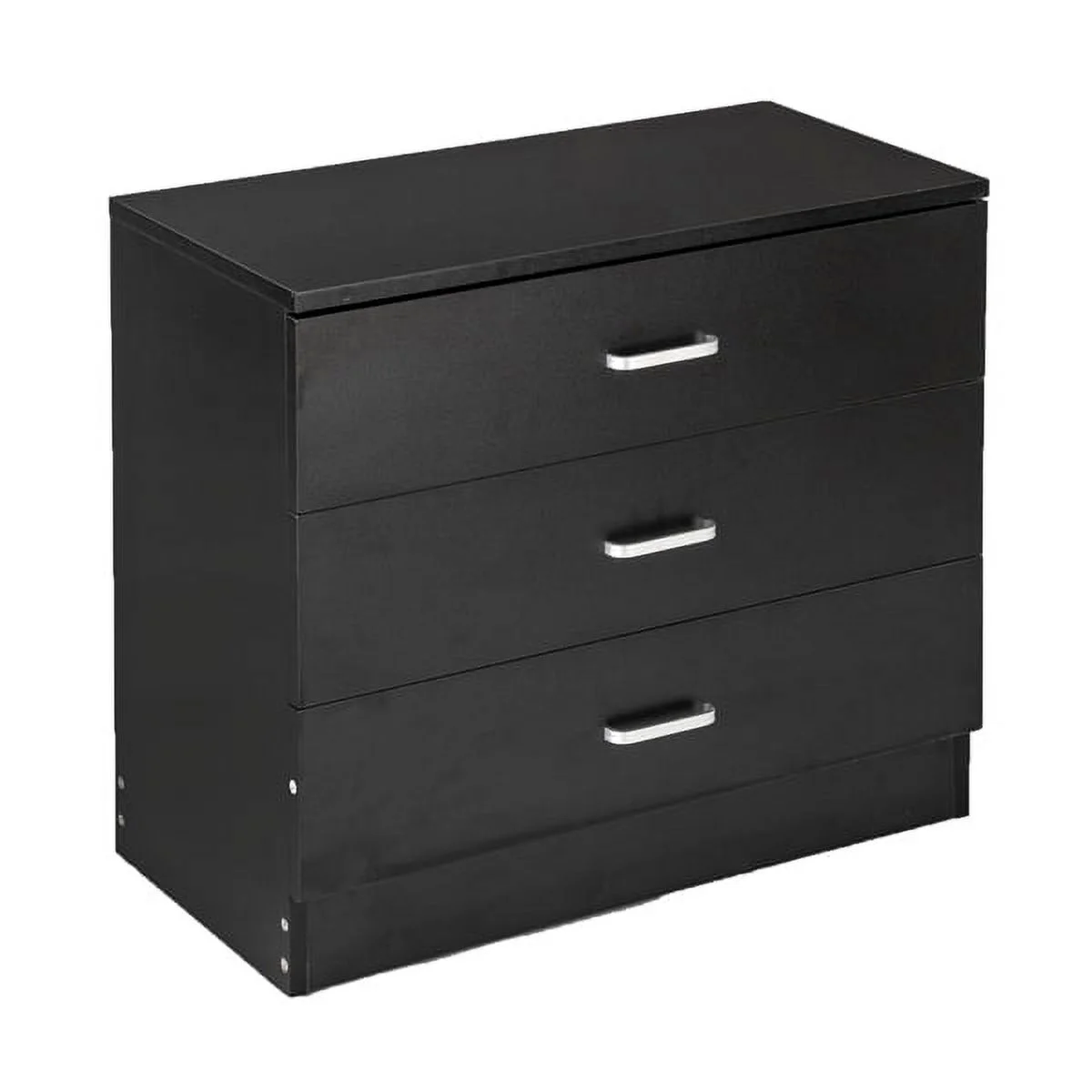 Bornmio Wood Simple 3-Drawer Dresser Black