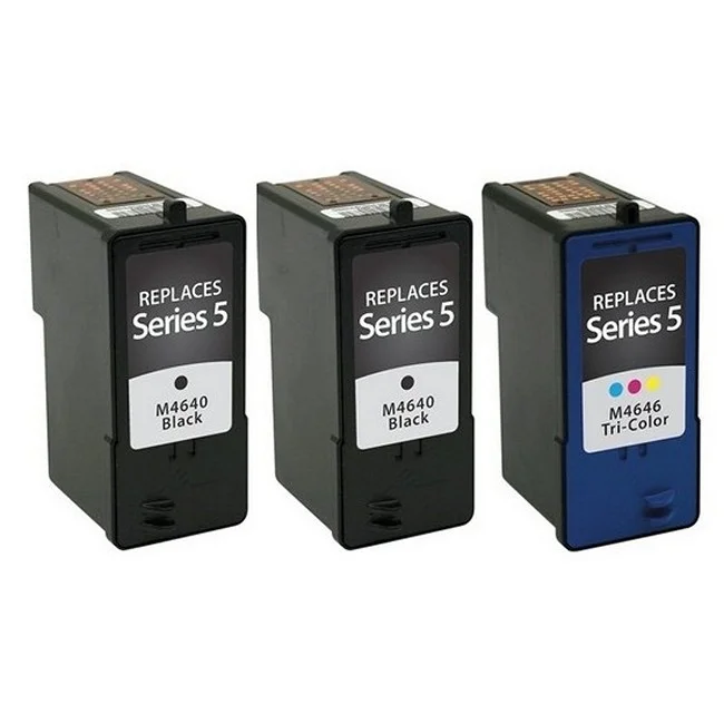 PrinterDash Replacement for Dell A922/924/942/944/946/962/964 Inkjet Combo Pack (3-Black/1-Color) (Series 5) (310-6970_3PK/310-6971_1PKMP)