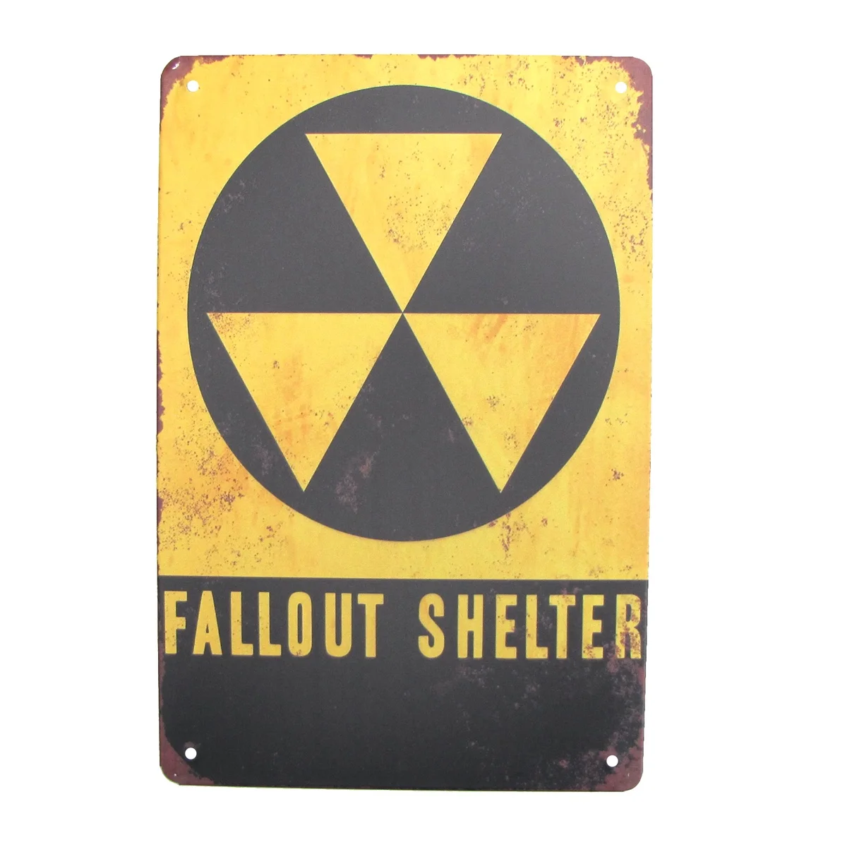Vintage Style Metal Fallout Shelter Wall Sign Retro Man Cave Home Bar Band Room Decor