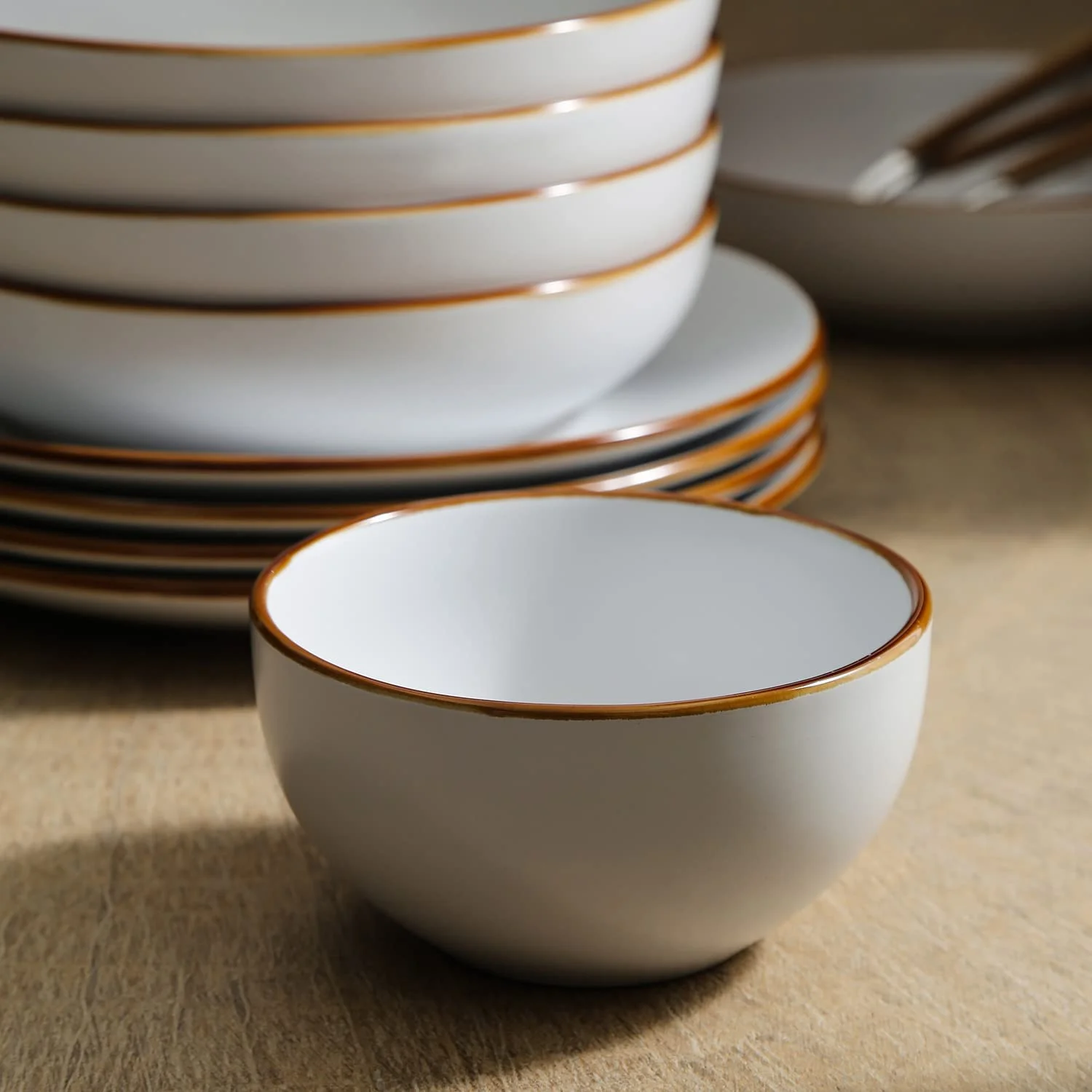 DIQIN · 16-Piece Dinnerware Set Stoneware, Blue