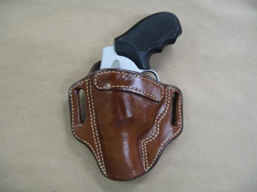 Azula Leather 2 Slot Molded Pancake Belt Holster for Smith & Weson S&W 36, 60, 640, 642, 442 TAN Left Hand